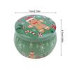 1Pcs Christmas Tinplate Round Candy Tin Can Candle Jars With Lid Candle Container Empty Box Cookie Candy Storage Gift Case