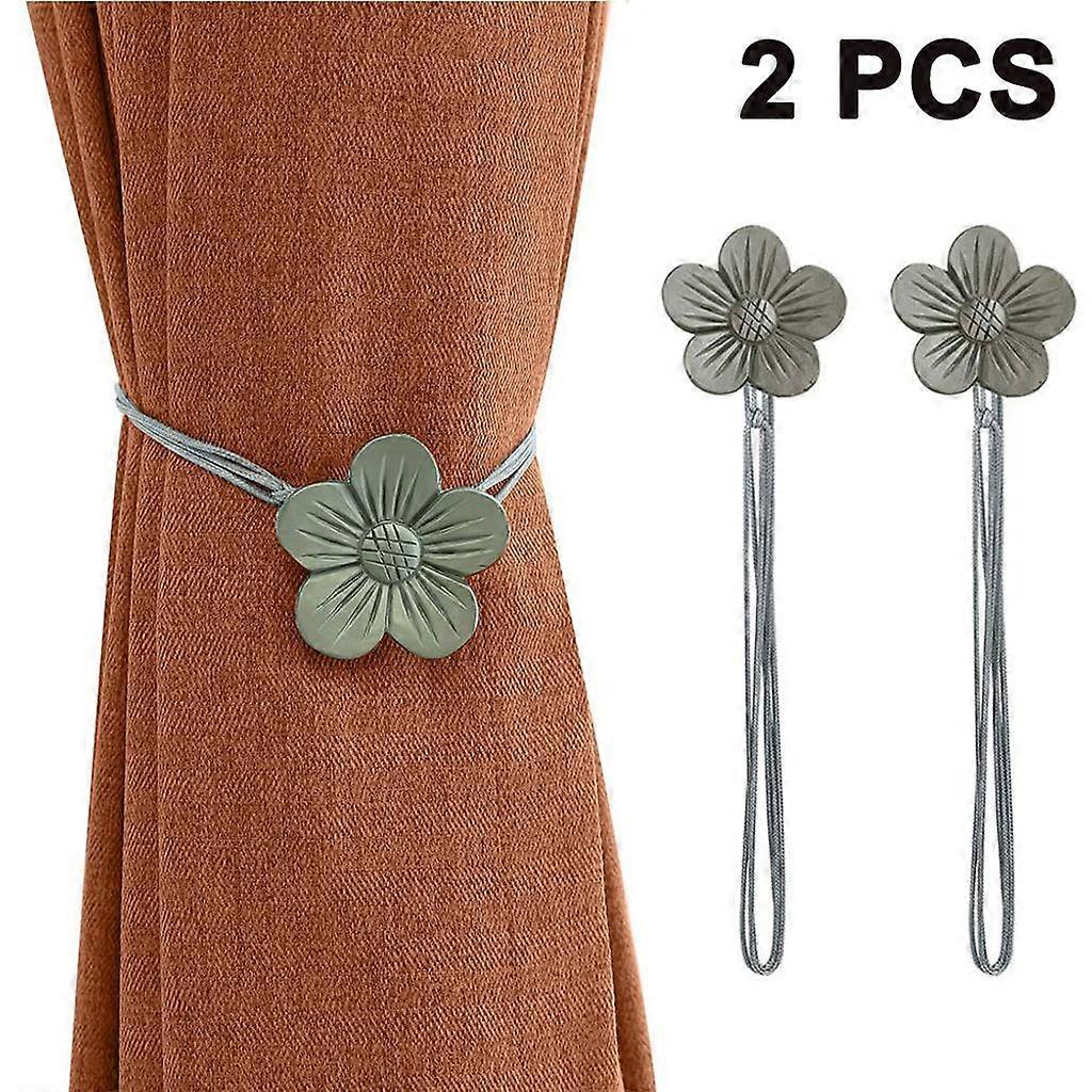 2-pack magnetic curtain cords, knitted, decorative tie holders for home/office
