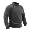 Men Sweatshirt Warm Zippers Loose Soft Breathable Pullover Long Sleeve Windproof Stand Collar Autumn Tops Daily Clothes