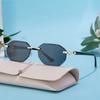 Diamond Trimmed Rimless Sunglasses Men'S High-End Sunglasses Men'S Trendy Shades