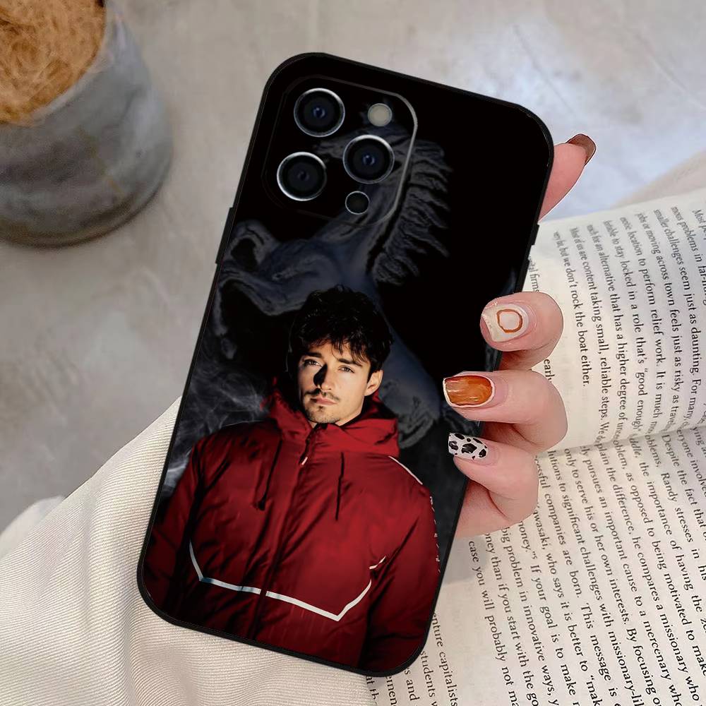 Спортивный чехол Charles Leclerc для iPhone 17, 16, 15, 14, 13, 12, 11 Plus, Pro Max, Другие, Мягкий черный чехол