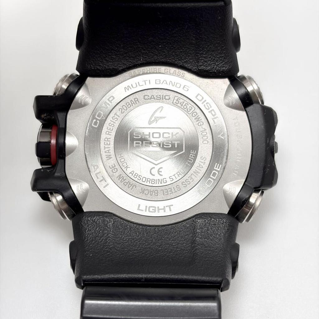 Casio Солнечный MUDMASTER Модуль 5463 Черные Часы Флагманские Радиоуправляемые G-SHOCK GWG-1000 Аналогово-Цифровые Мужские