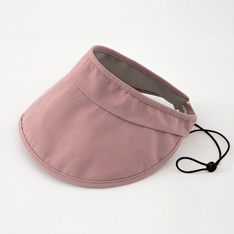 Женский козырек от солнца UPF50+ с защитой от УФ-лучей, летняя дышащая складная шляпа, надежная фиксация для бега и путешествий на открытом воздухе