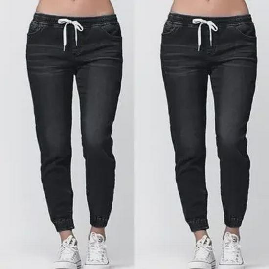 Женские зауженные джинсы Lantern на шнуровке с эффектом потертости