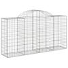 VidaXL Curved Gabion Baskets 12 Pcs 200x50x100/120 Cm Galvanized Iron, Gabion, Gabion Cage, Gabion Wall Basket, Wall 3146330