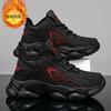 Autumn Winter Extra Large Plush Sports Casual Shoes Men Outdoor Leather Warm Shoes Lightweight Non Slip Running Footwear 39-48