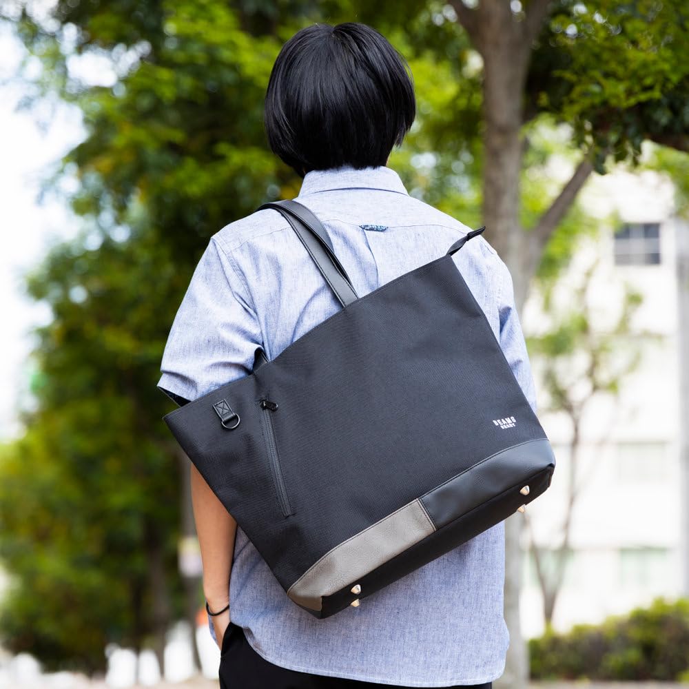 Campus Bag Switching Heathered Material Tote Bag BLACK FREE 42610038147 [BEAMS HEART] Men's