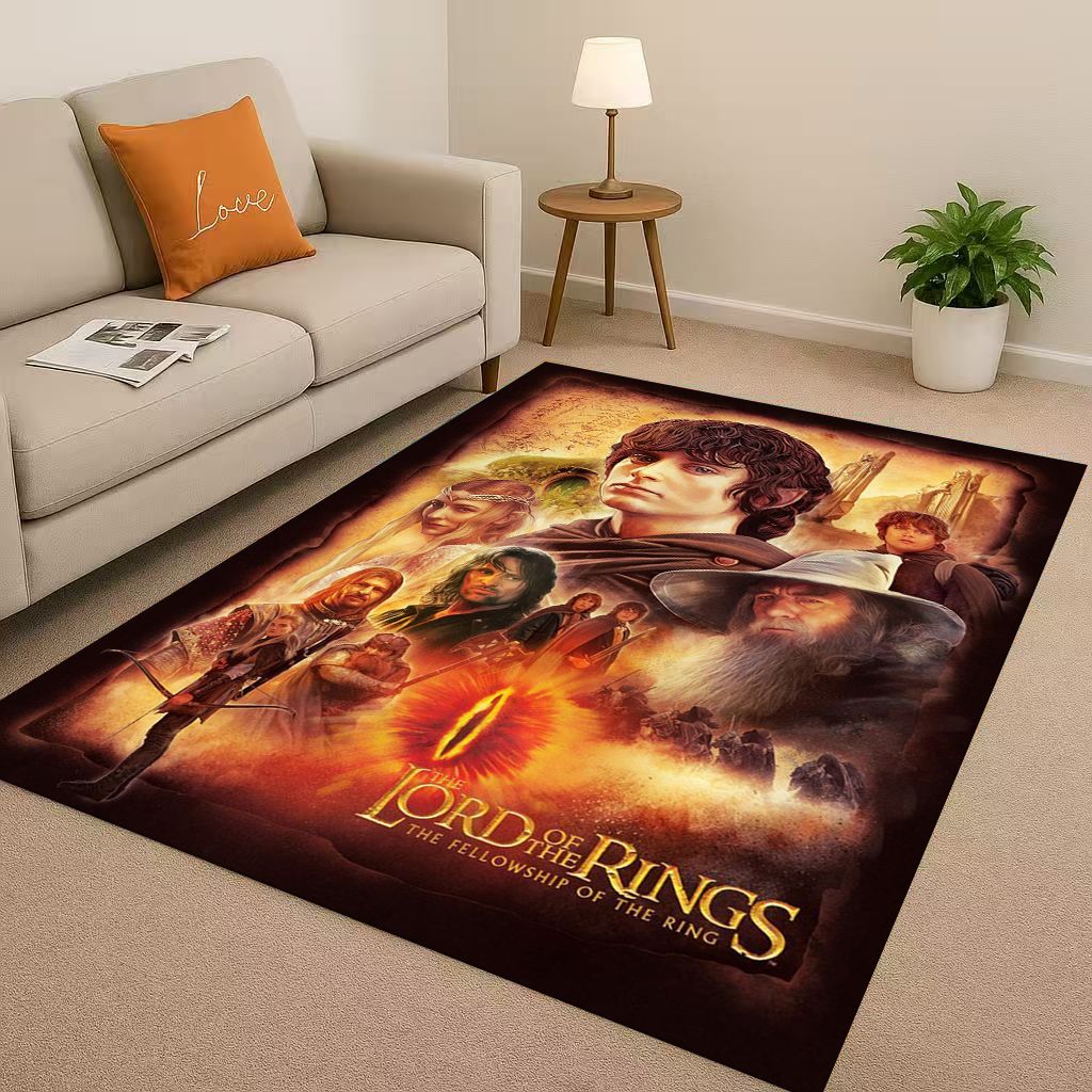 Classic L-Lord of The Rings H-Hobbit Gandalf Legolas Living Room Non-Slip Area Rug Soft Carpet for Bedroom Sofa,Home Doormat