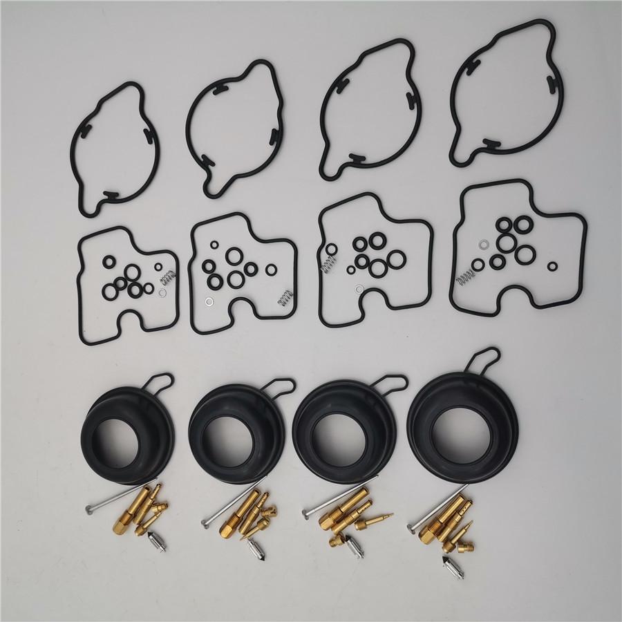 4 Set Carburetor Rebuild Repair Kit W/ Diaphragm Vacuum For Honda CBR400 RR NC29