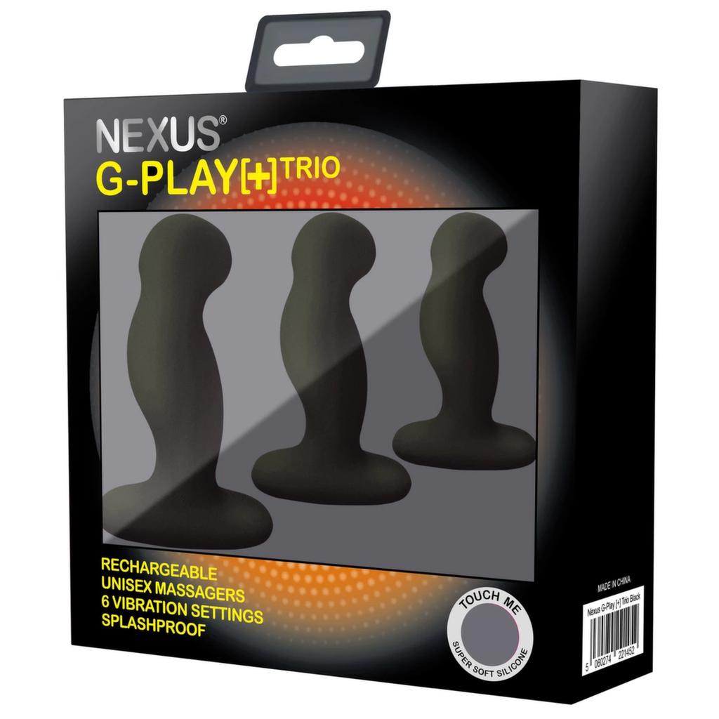 Vibrating Butt Plug Set - Nexus G-Play Trio+ Black