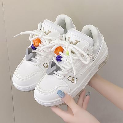 Корейская версия модных повседневных кед на толстой подошве, дизайн в виде строительных блоков, женские новые аксессуары в цветовой гамме панды, жареные уличные трендовые кеды whi
