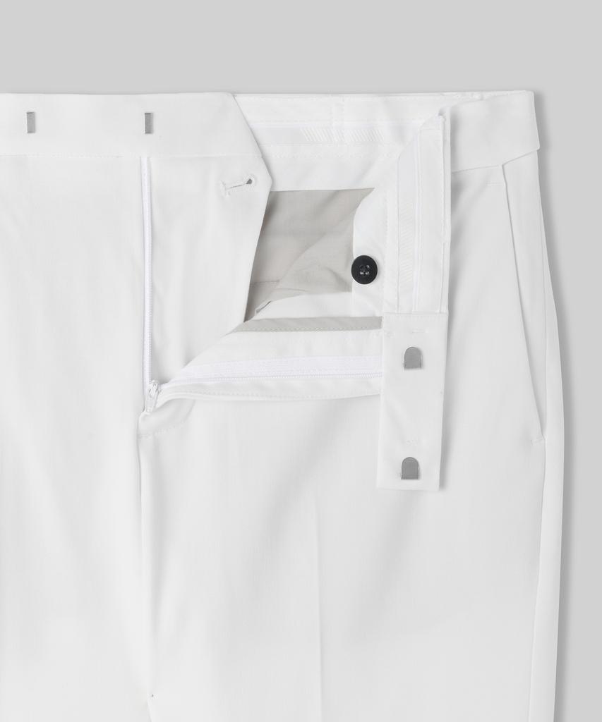 MUSINSA STANDARD Semi-Wide Hidden Banding Slacks [White]