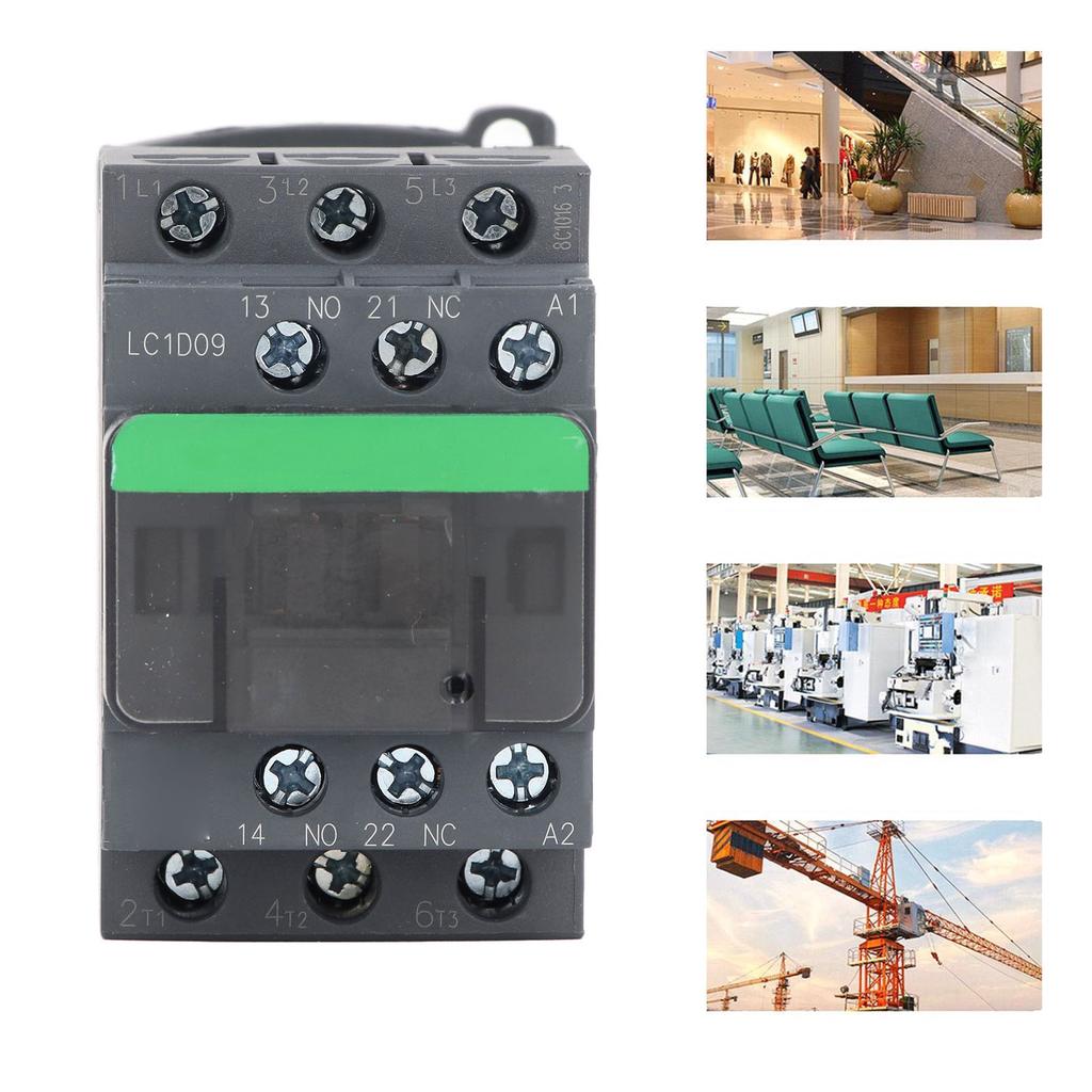 Low Voltage AC Contactor 1 Normally Open 1 Normally Closed LC1D09 Electronic Contactor 9A 380V Rated