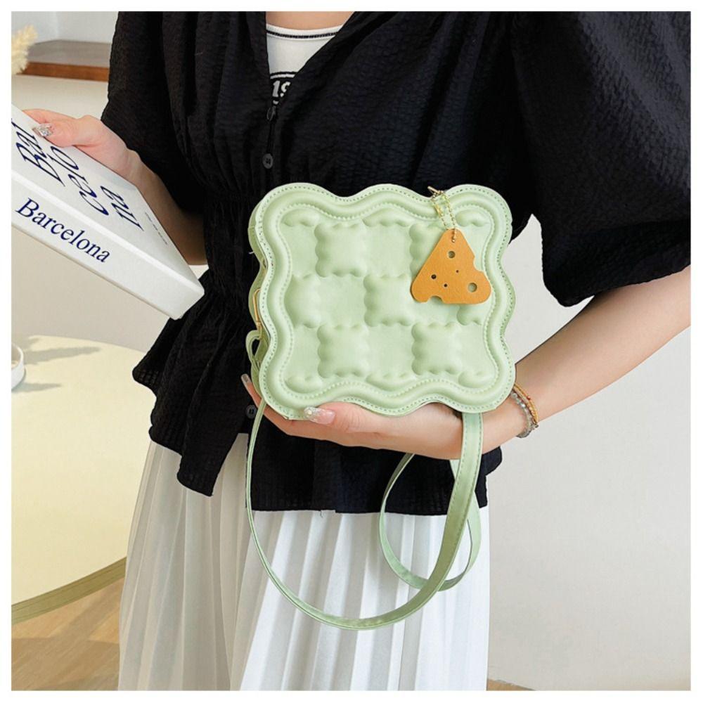 Повседневная сумка-мессенджер из искусственной кожи Мини-сумка через плечо Простая сумка через плечо Cheese Shopping