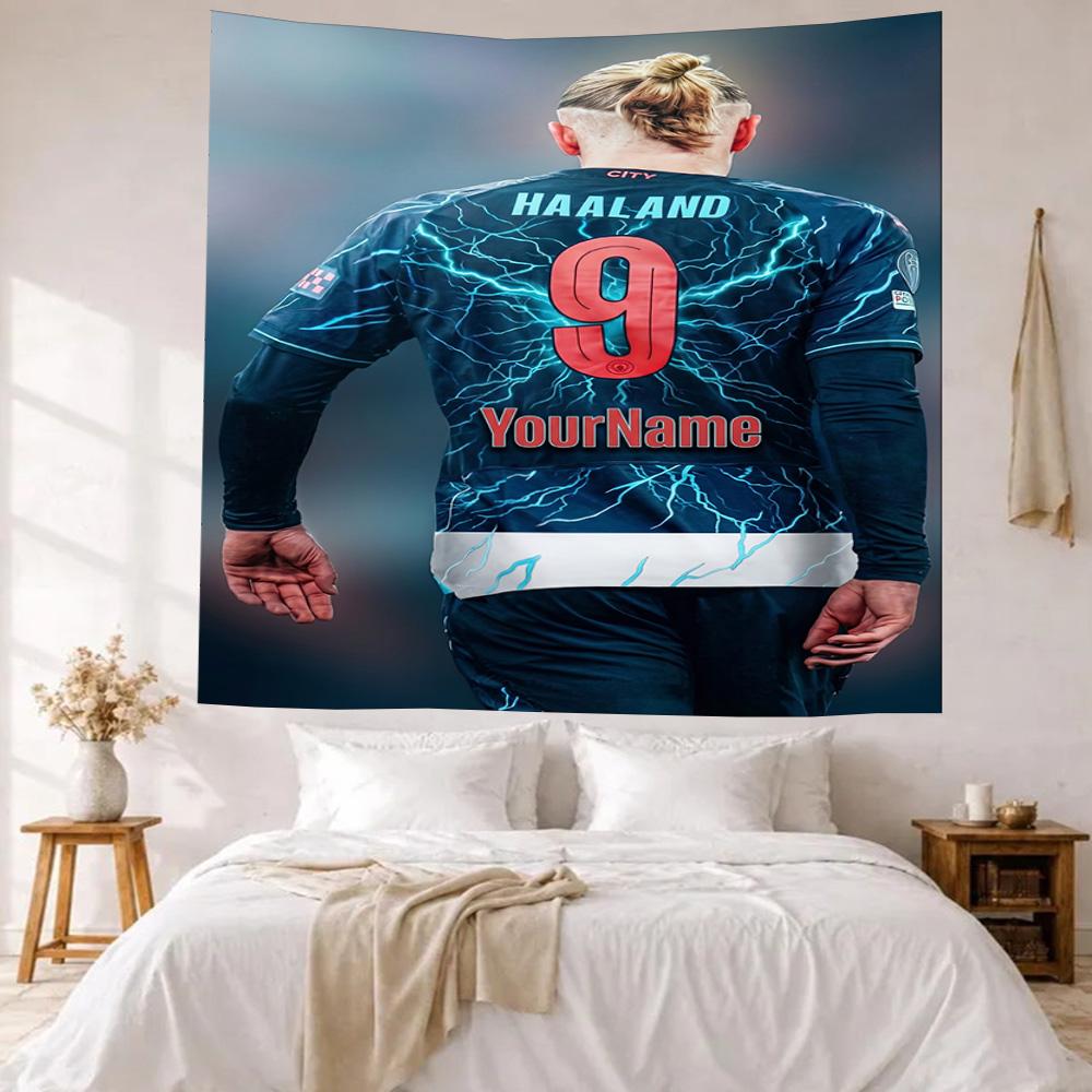 Haaland Custom Your Name Wall Decor Tapestry Art For Pet Memorial Birthdaywedding Party Backdrop Family Gift