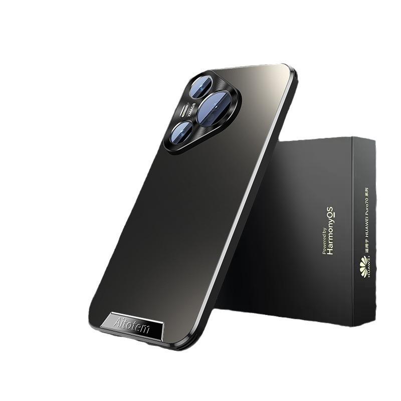 Подходит для чехла для мобильного телефона Huawei Mate70Pro Pura70 с металлической линзой, матовой задней панелью Nova13, противоударной крышкой M60