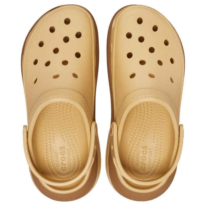 Crocs Mega Crush Матовые клоги Удобные и универсальные дырчатые туфли для мужчин и женщин Пшеничный