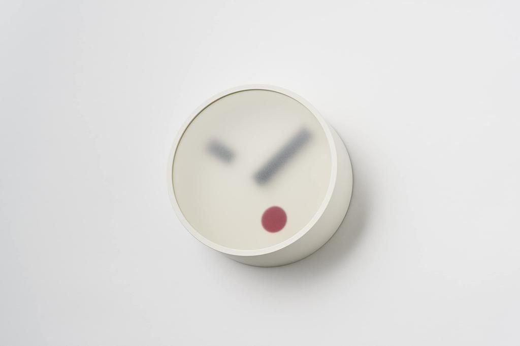 Lemnos Wall Clock Analog Kehai Stucco Aluminum White WH Lemnos Diameter 130 X Thickness 55mm KM22-01