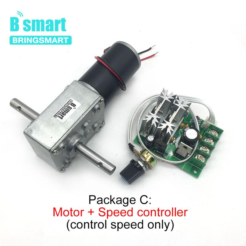 Bringsmart двухвальный 33 мм длина 5840-31zy DC 12V 24V Червячный мотор-редуктор Самоблокирующийся 12-470 об/мин Редуктор Коробка передач Индивидуальный мотор