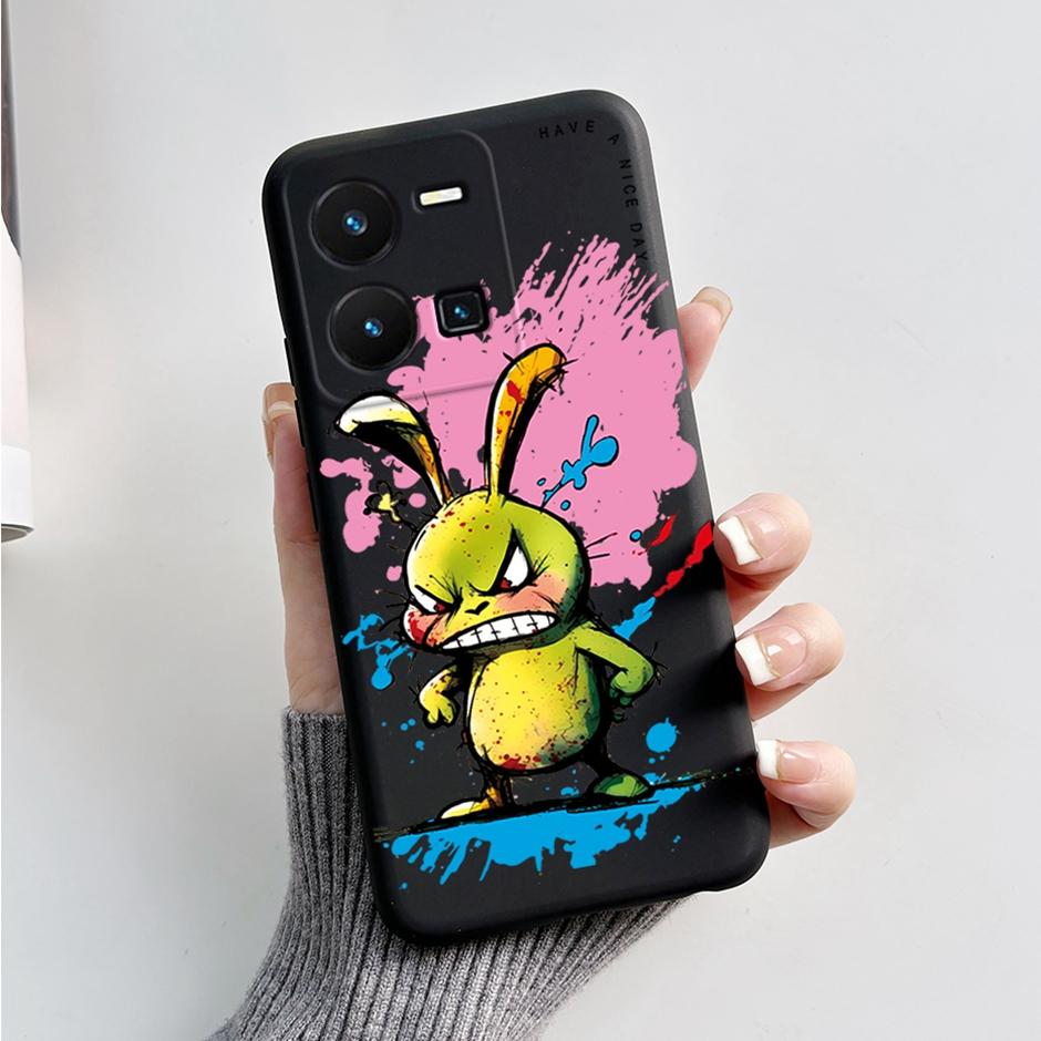 Для vivo Y35 4G Защитный чехол Для vivo Y35 4G Модные мультяшные чехлы для телефона Для vivo Y35 4G Красивая задняя крышка с рисунком Coque