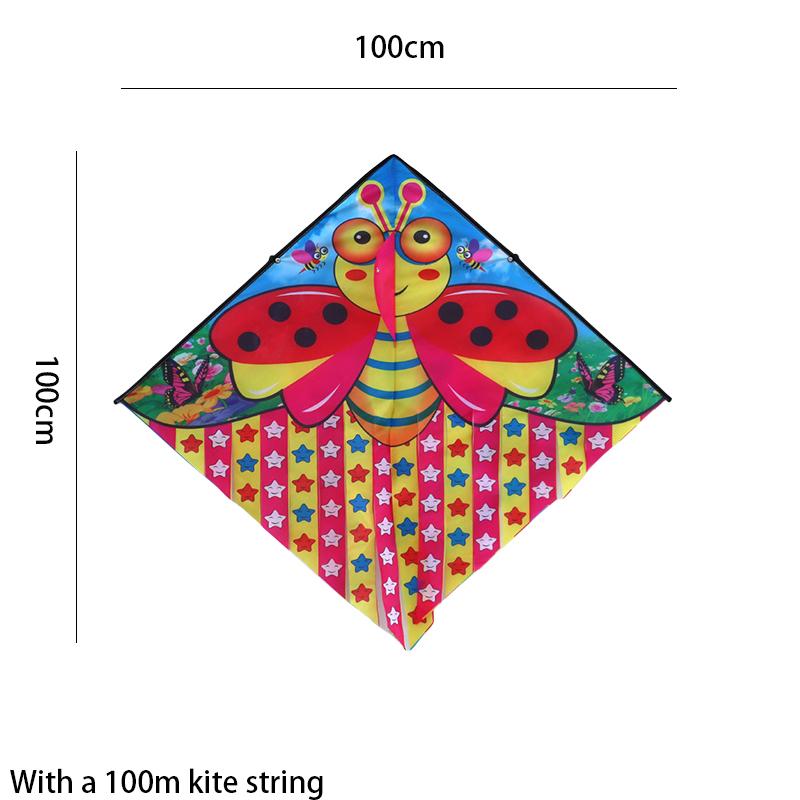 Childrens 1 Kite Meter Multitail Cartoon Print Breeze Easy To Fly Flying Toy