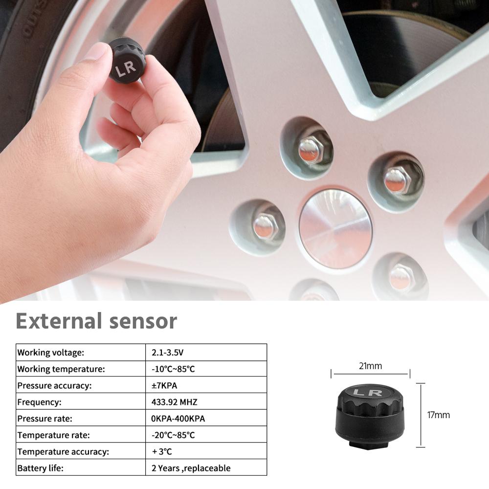 Умный автомобильный монитор давления в шинах TPMS Солнечная система мониторинга зарядки Универсальная сигнализация давления в колесах CD Датчик давления в шинах