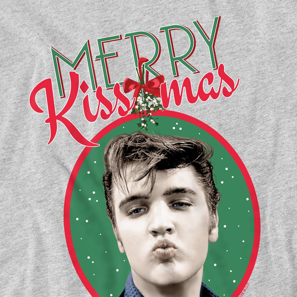 Elvis Presley Unisex Adult Merry Kissmas T-Shirt