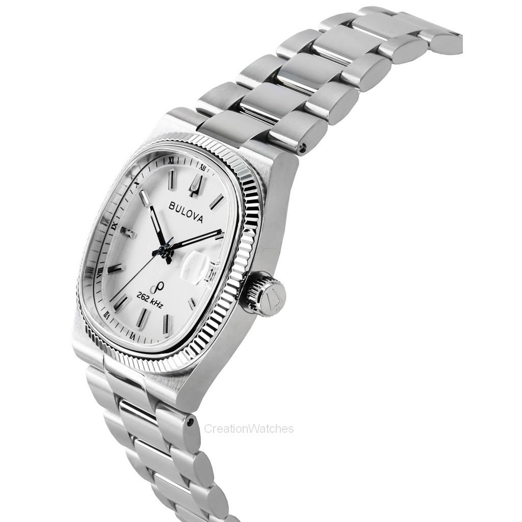 BULOVA Classic Super Seville 262kHz Precisionist Stainless Steel Bracelet Silver Dial Quartz 96B444 Men's Watch