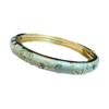 Enamel Peony Filigree Flower Bangle Traditional Women's Hand Bracelet  Gifts for Women Girl