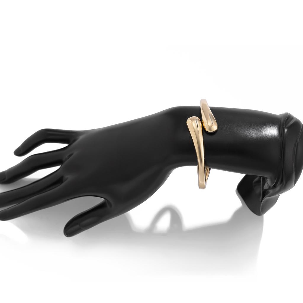 1 Pcs Exaggerated Spring Bangle Open Bracelet Punk Gold Silver Color Hip Hop Geometric Metal Cuff Wide Bangles for Women Jewelry Femme Accessories