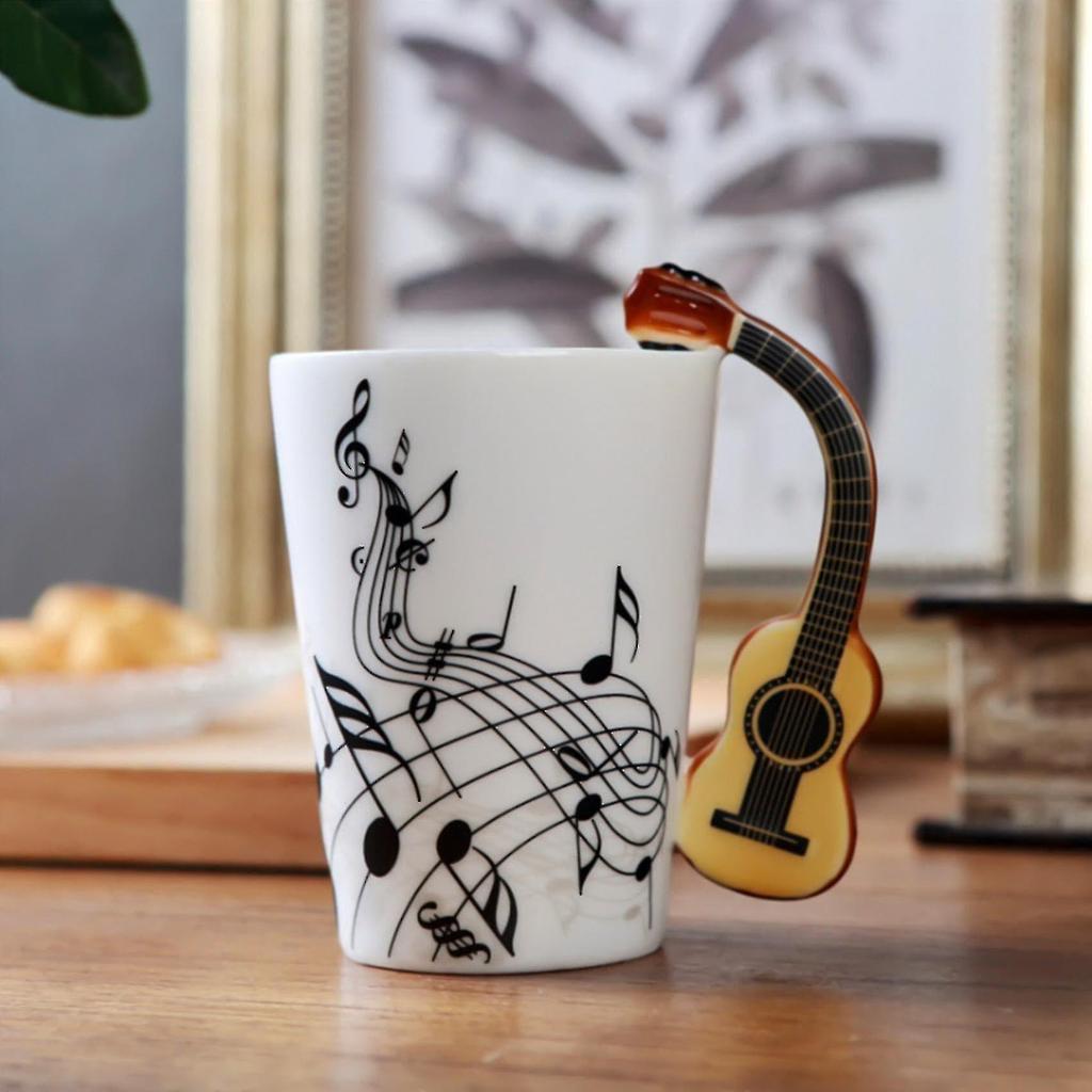 Ceramic Guitar Handle Coffee Mug