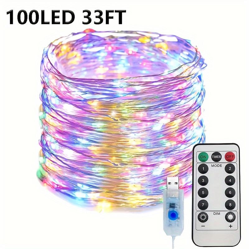 high qualityBZPCF 1pc USB Fairy String Lights, 66FT 200LED, 33Ft 100 LED, 16.4FT 50LED, Silver Wire, 8 Lighting Modes, Remote Control, USB Powered,