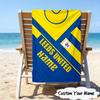 1PC Custom Name Beach Towel Leeds Crest Beach Towel, Suitable for Camping, Travel, Beach Accessories, Super Absorbent, Family Gift