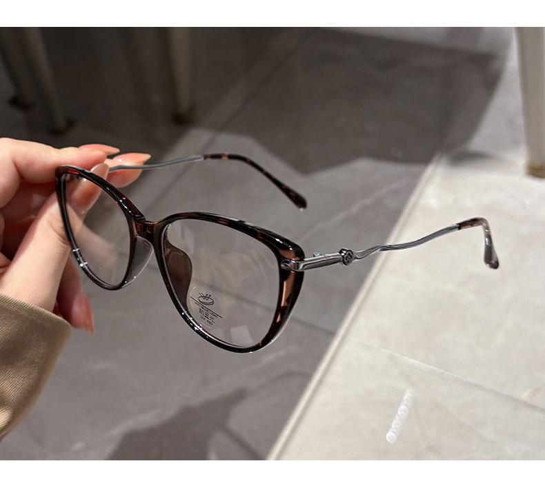 Элегантная женская оправа для очков «кошачий глаз»-бабочка - Цветочная, Большая, Стройнящая, Защита от синего света, Очки без диоптрий