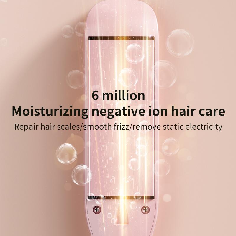 2-in-1 Hair Straightener Curling Iron Ceramic Plate Negative Ion Wide Plate Temperature Adjustable Hair Straightener