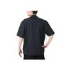 Adidas Logo Embroidered Zip-Up Short Sleeve Shirt Men Tops Black IR5188