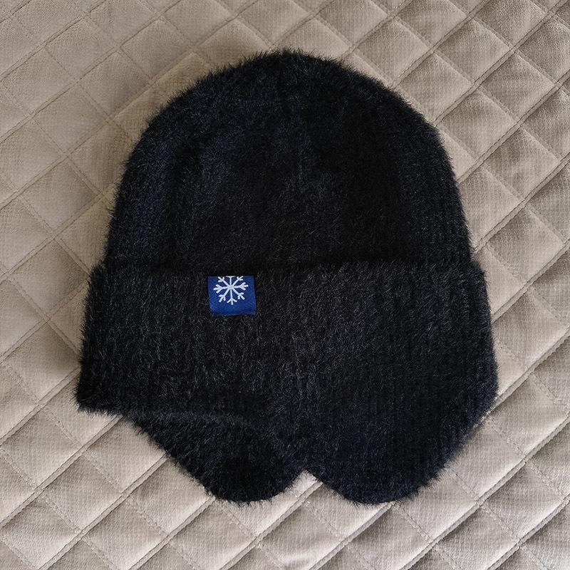 Уличные теплые вязаные шапки, зимние шерстяные наушники, мужские и женские осенне-зимние шапки, эластичные толстые ветрозащитные шапки, велосипедные шапки