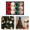 12 Pieces Christmas Ball Ornaments Tree Decorations,Plush Decorative Xmas Balls Baubles