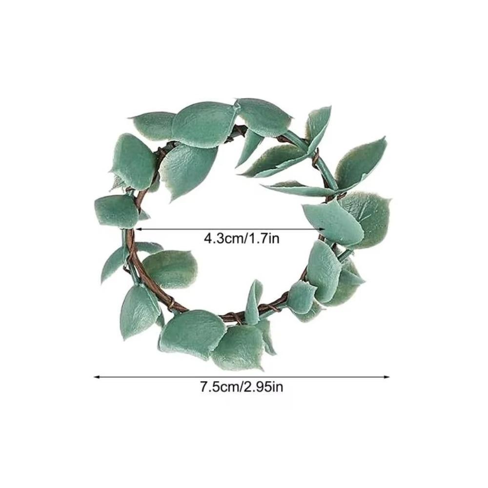 3pcs Rustic Artificial Plant Napkin Rings Simulation Napkin Buckles  Dinner Table