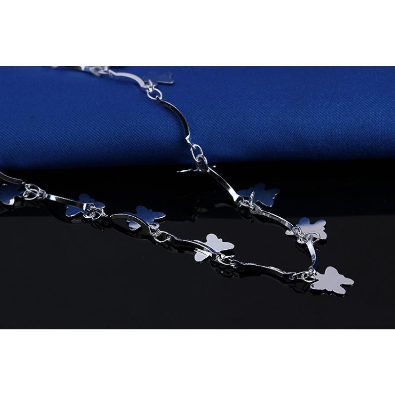 Korean Version Imitation Bracelet Foot Jewelry Women's Fashion Single-layer Butterfly Anklet Gift Jewelry