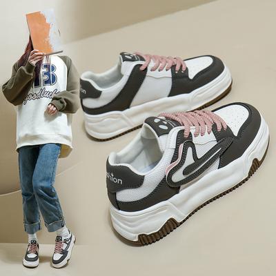 Белые женские туфли, новая весенняя студенческая обувь в корейском стиле, модная универсальная обувь на платформе, весенне-осенняя повседневная обувь Kt2606