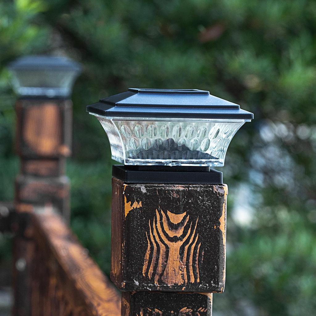 Двухцветные солнечные столбики для сада – Водонепроницаемые в китайском ретро-стиле для столбов забора и ворот