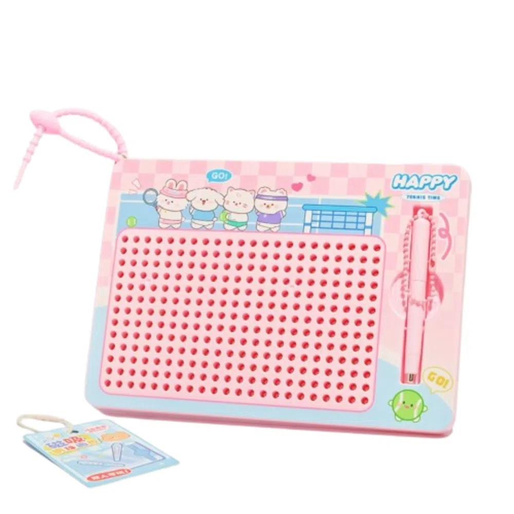 Puzzle Steel Ball Drawing Board Magnetic Toy Writing Pad Bag Pendant  for Backpack