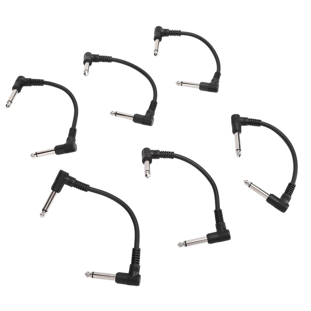 6 шт. гитарный кабель для педали эффектов 15 см 6 дюймов 14 дюймов прямоугольный гитарный соединительный кабель для микрофона