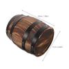 Handmade Oak Barrel Piggy Bank Large Rustic Wooden Money Bank Decorative Vintage Coin Storage Box for Saving Christmas