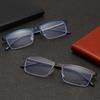 New Metal Half-frame Anti-blue Light Reading Glasses For Business Men Lightweight Reading Glasses