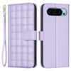 Для Google Pixel 9 Pro Кожаный чехол для телефона Квадратная сетка