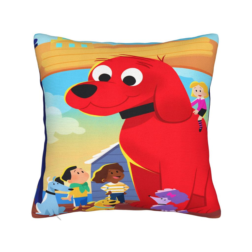 C-Clifford the Big Red Dog Pillow Case  Novelty Pillow Cover Soft Pillowcases For Chair Sofa Home Decor