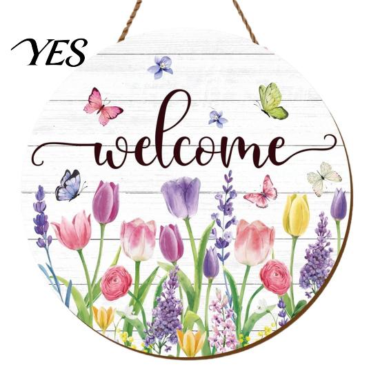Durable Wooden Number Plaque Welcome Sign, Round Smooth Thorn-Free Hanging Wear-Resistant House Plate Wall Art Decoration, for Room Doors Office