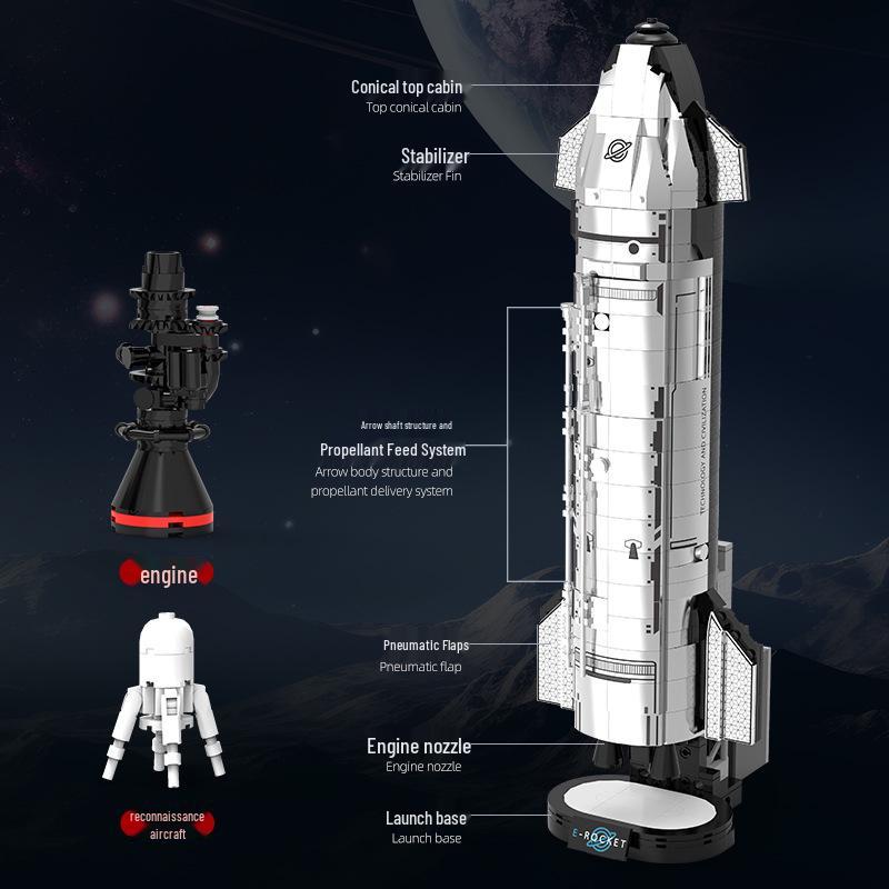 Модель Космического Корабля Cross X со Световыми Эффектами - Конструктор Космическая Ракета